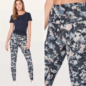 Lululemon Wunder Under Sz 6 Spring Bloom Leggings Tight 28" Luxtreme High Rise